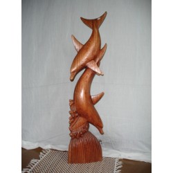 Talla delfin de madera